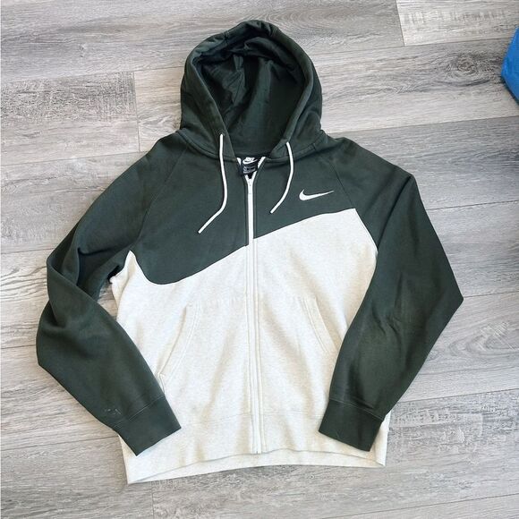 Nike Olive and Light Gray Hoodie - Picture 1 of 5